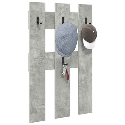 Wandmontierter Kleiderständer Betongrau 65 x 3 x 100 cm