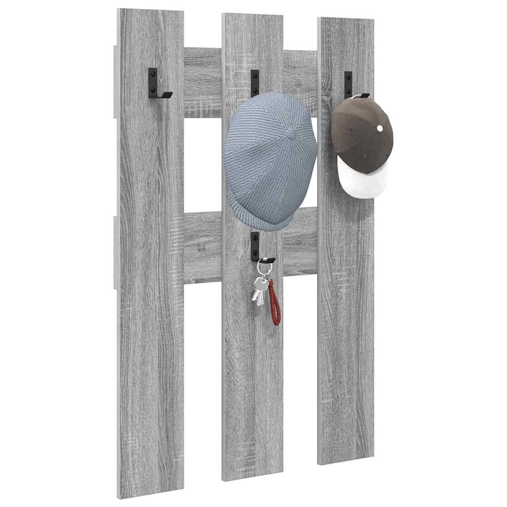 Wandmontierter Kleiderständer Grau Sonoma 65 x 3 x 100 cm