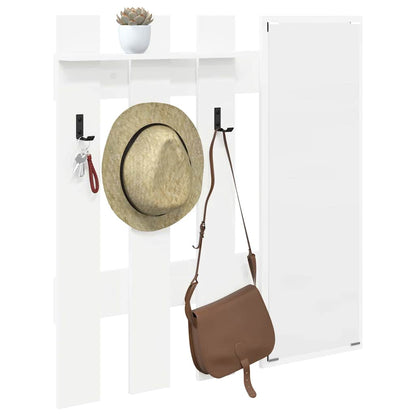 Wandmontierter Kleiderständer Weiß 100 x 10 x 100 cm