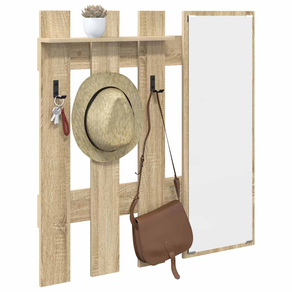 Wandmontierter Kleiderständer Sonoma Eiche 100 x 10 x 100 cm