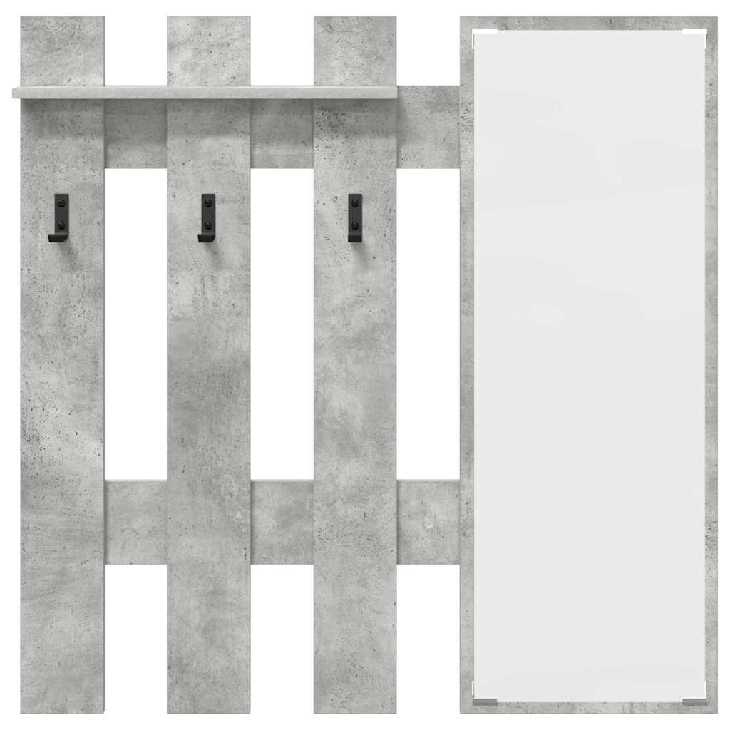 Wandmontierter Kleiderständer Betongrau 100 x 10 x 100 cm
