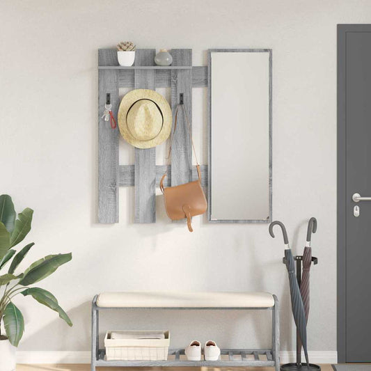 Wandmontierter Kleiderständer Grau sonoma 100 x 10 x 100 cm
