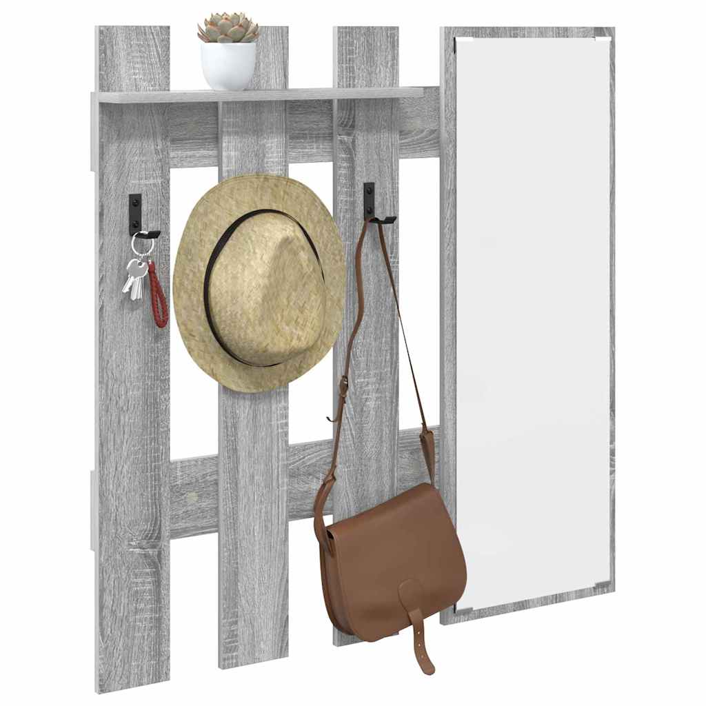 Wandmontierter Kleiderständer Grau sonoma 100 x 10 x 100 cm