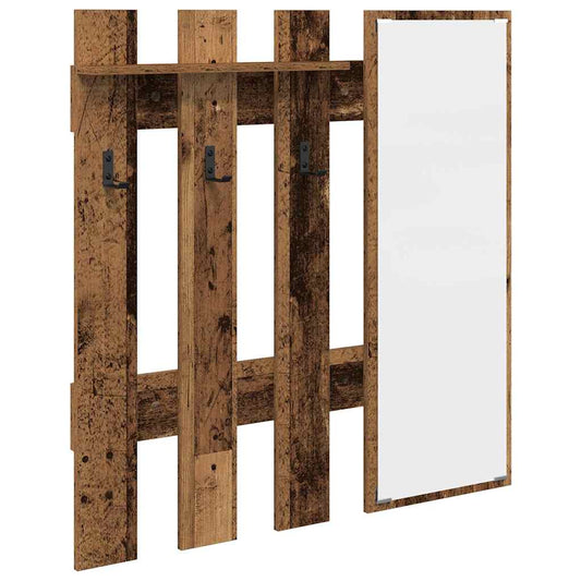 Wandmontierter Kleiderständer Altes Holz 100 x 10 x 100 cm