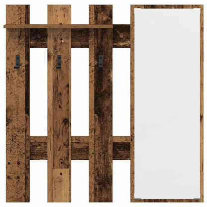 Wandmontierter Kleiderständer Altes Holz 100 x 10 x 100 cm