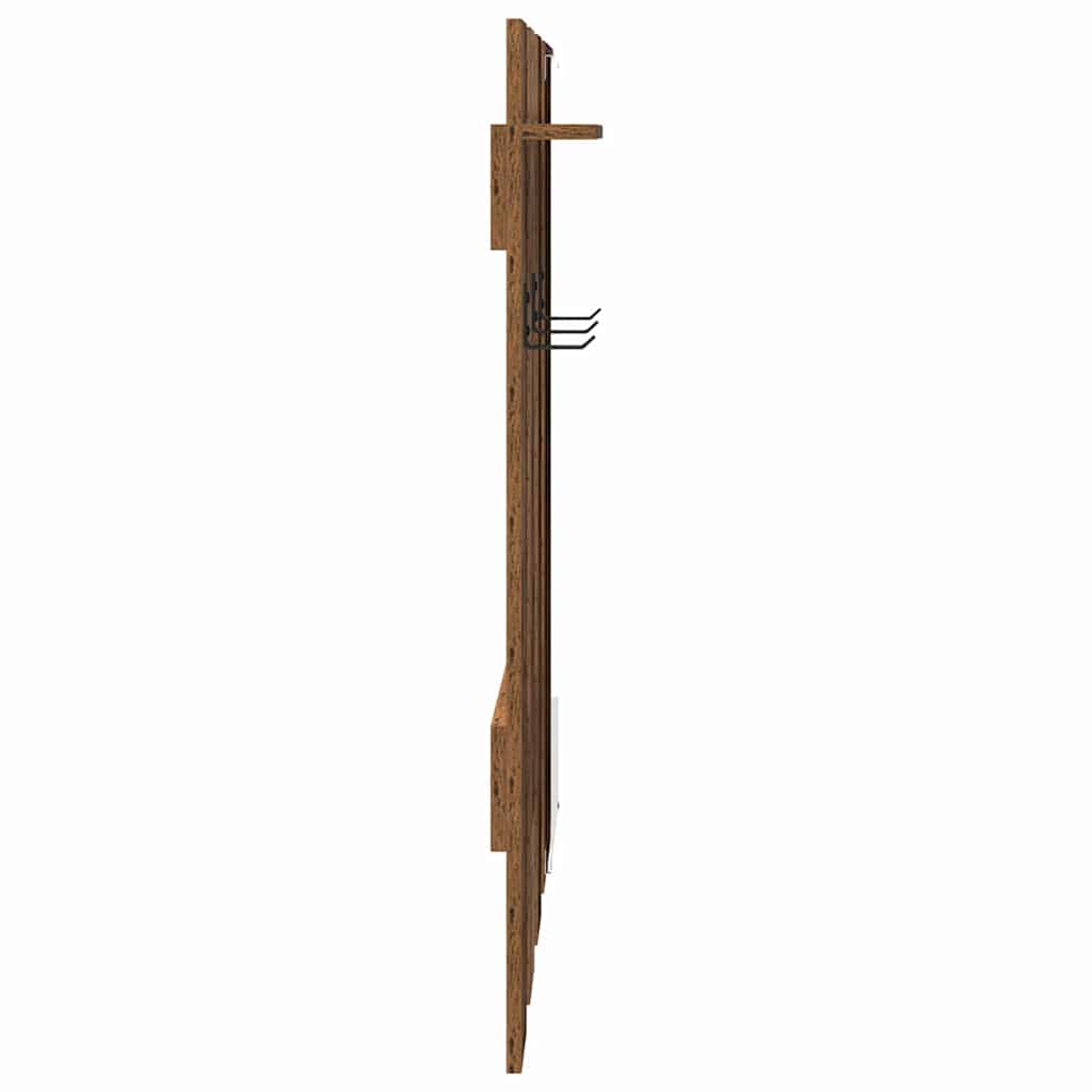 Wandmontierter Kleiderständer Altes Holz 100 x 10 x 100 cm