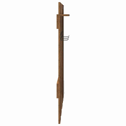 Wandmontierter Kleiderständer Altes Holz 100 x 10 x 100 cm