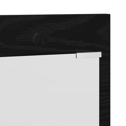 Wandmontierter Kleiderständer Schwarze Eiche 90 x 10 x 50 cm