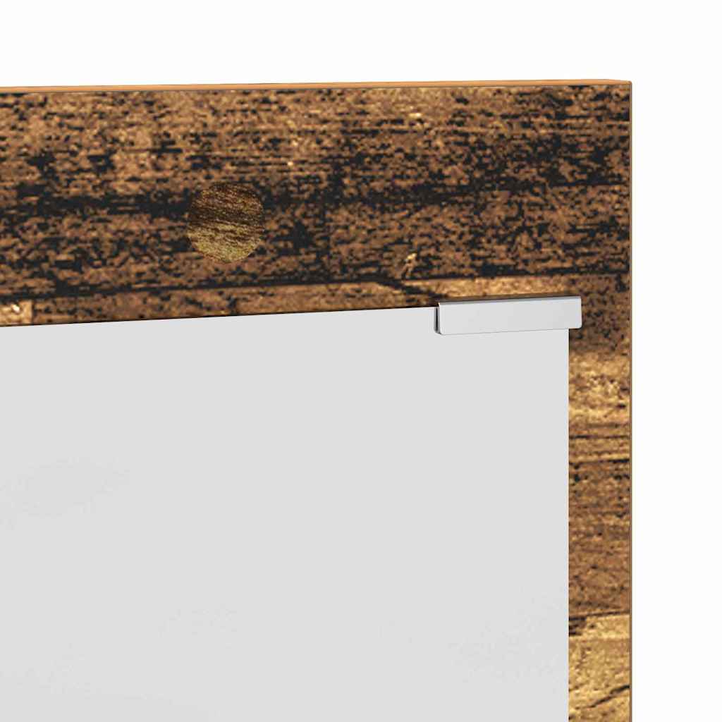 Wandmontierter Kleiderständer mit Regal Altholz 90 x 10 x 50 cm