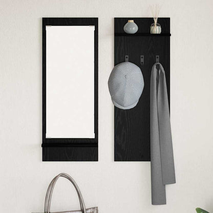 Wandmontierter Kleiderständer Schwarze Eiche 70 x 10 x 90 cm