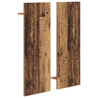 Wandmontierter Kleiderständer mit Regal Altholz 70 x 10 x 90 cm