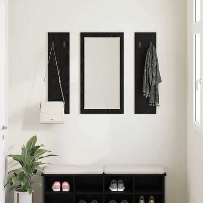 Wandmontierter Kleiderständer Schwarze Eiche 96 x 1.5 x 90 cm