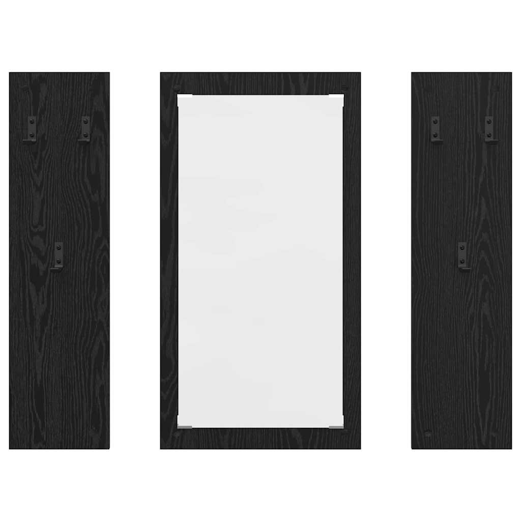 Wandmontierter Kleiderständer Schwarze Eiche 96 x 1.5 x 90 cm