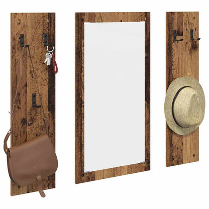 Wandmontierter Kleiderständer Altholz 96 x 1.5 x 90 cm