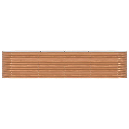 Garten-Hochbeet Braun 400 x 80 x 81 cm Stahl