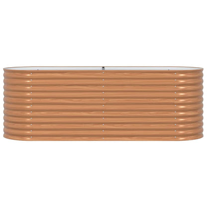 Garten-Hochbeet Braun 240 x 80 x 81 cm Stahl