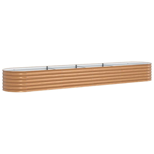 Garten-Hochbeet Braun 400 x 80 x 44 cm Stahl