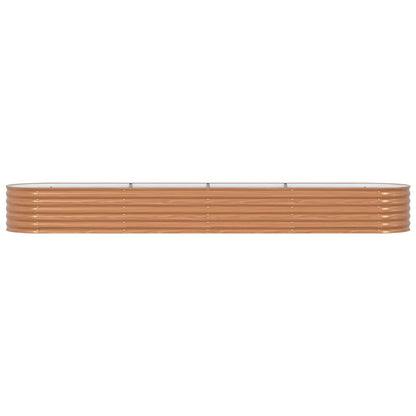 Garten-Hochbeet Braun 400 x 80 x 44 cm Stahl