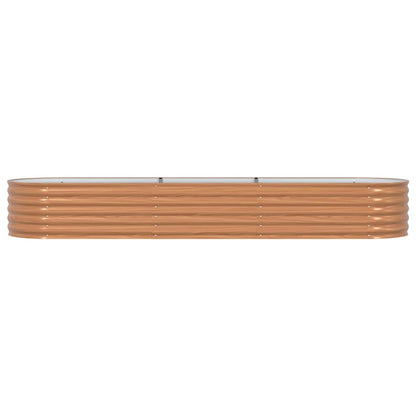 Garten-Hochbeet Braun 320 x 80 x 44 cm Stahl