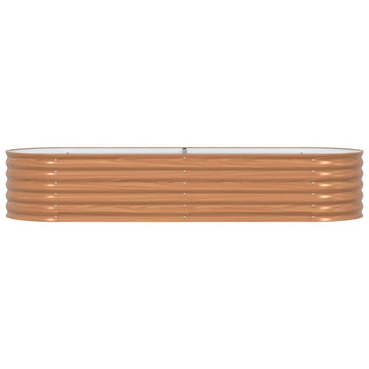 Garten-Hochbeet Braun 240 x 80 x 44 cm Stahl