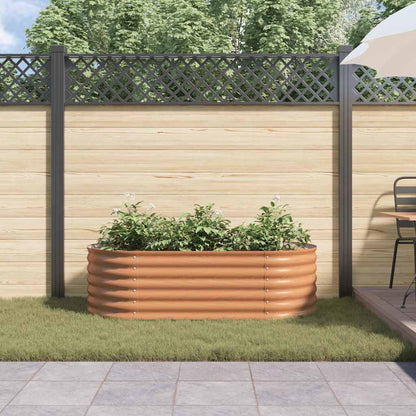 Garten-Hochbeet Braun 160 x 80 x 44 cm Stahl