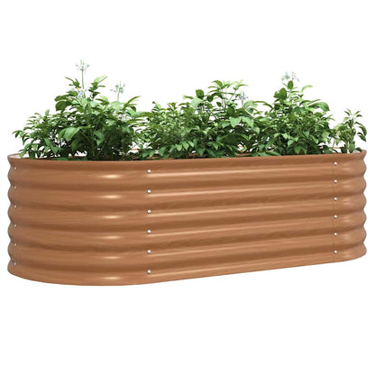Garten-Hochbeet Braun 160 x 80 x 44 cm Stahl