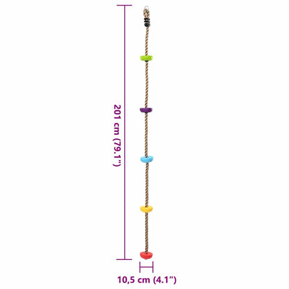 Kletterseil Mehrfarbig 10,5 x 10,5 x 201 cm