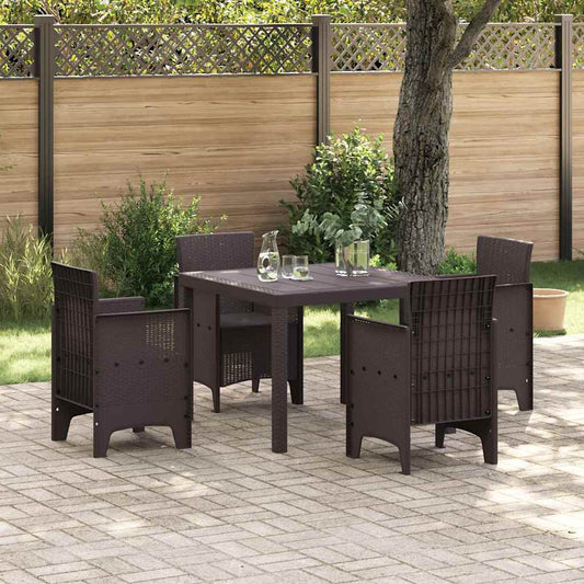 Gartentisch Braun 100 x 100 x 73 cm Poly-Rattan