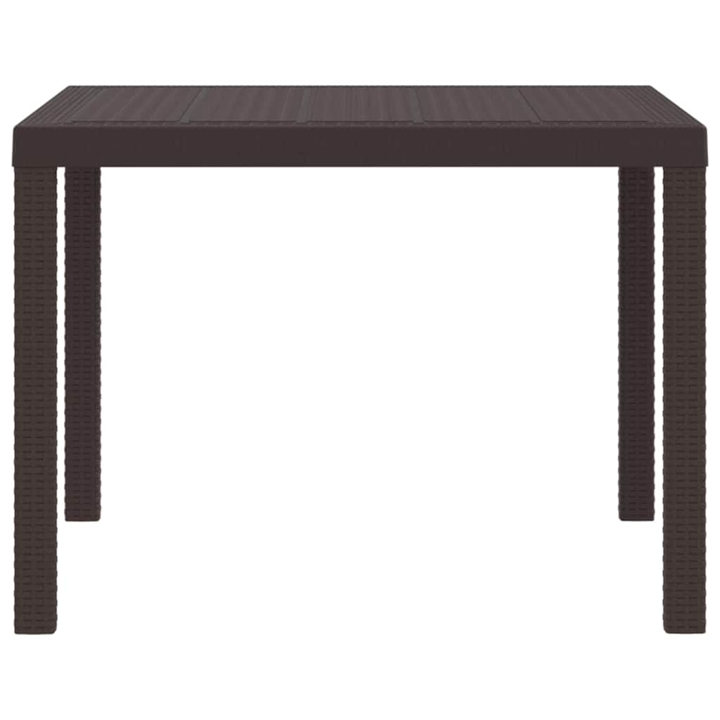 Gartentisch Braun 100 x 100 x 73 cm Poly-Rattan