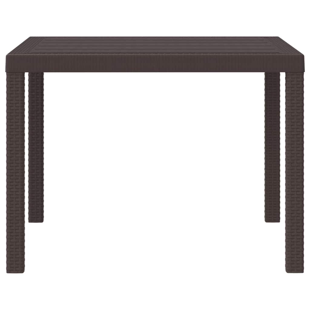 Gartentisch Braun 100 x 100 x 73 cm Poly-Rattan