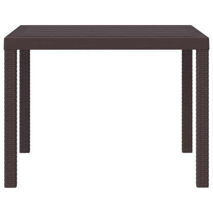 Gartentisch Braun 100 x 100 x 73 cm Poly-Rattan