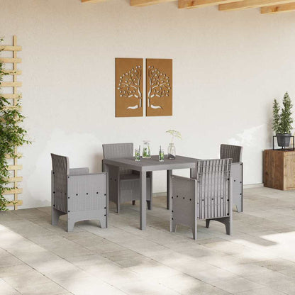 Gartentisch Hellgrau 100 x 100 x 73 cm Poly-Rattan