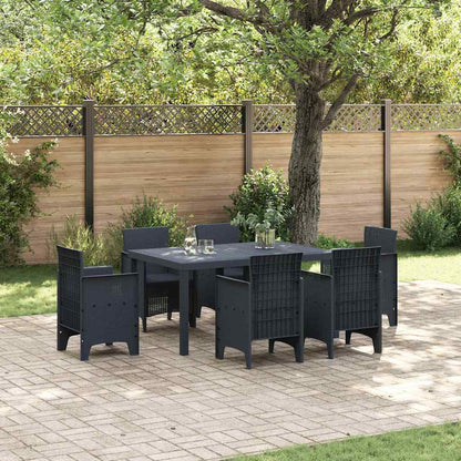 Gartentisch Anthrazit 150 x 100 x 73 cm Poly-Rattan