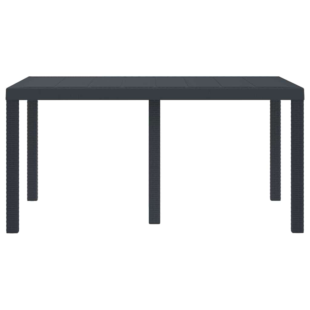 Gartentisch Anthrazit 150 x 100 x 73 cm Poly-Rattan