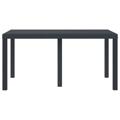Gartentisch Anthrazit 150 x 100 x 73 cm Poly-Rattan