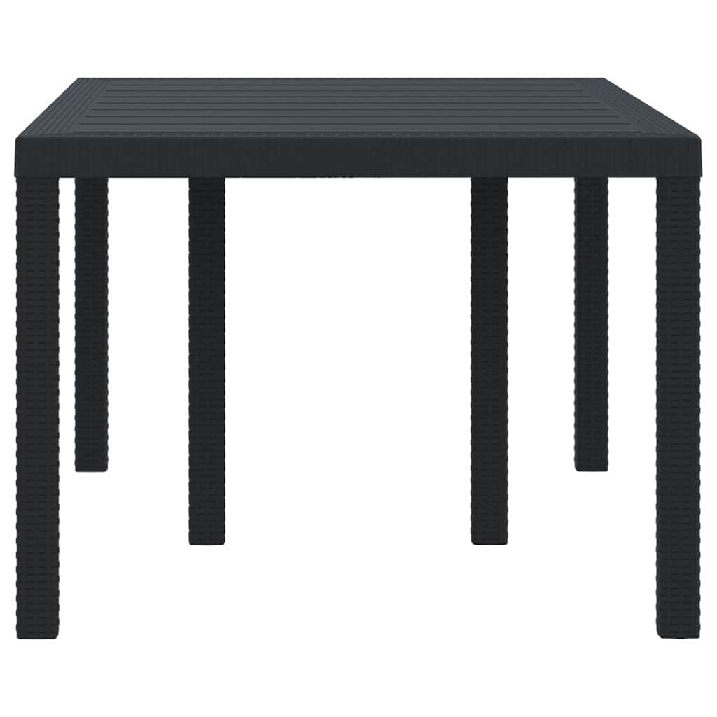 Gartentisch Anthrazit 150 x 100 x 73 cm Poly-Rattan