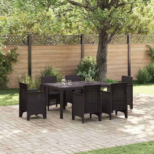 Gartentisch Braun 150 x 100 x 73 cm Poly-Rattan