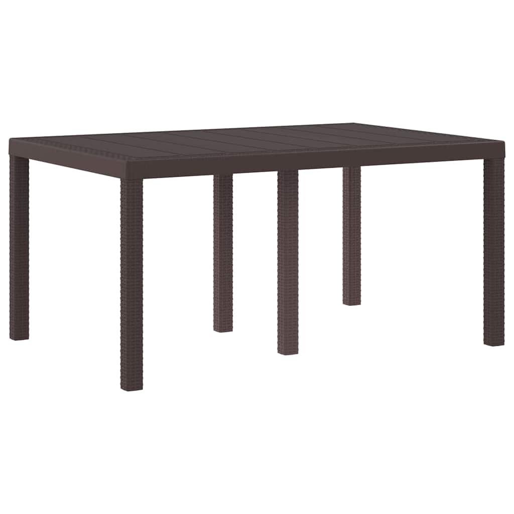Gartentisch Braun 150 x 100 x 73 cm Poly-Rattan