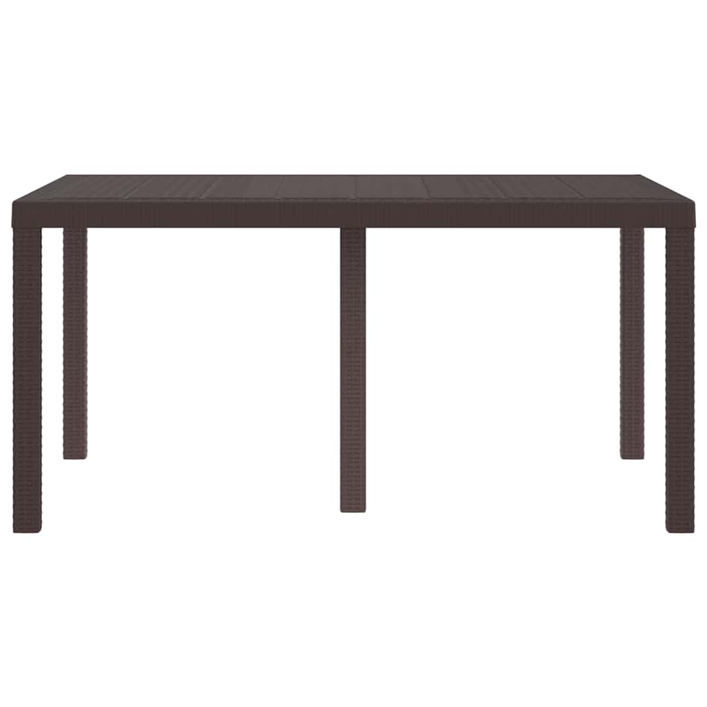 Gartentisch Braun 150 x 100 x 73 cm Poly-Rattan