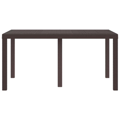 Gartentisch Braun 150 x 100 x 73 cm Poly-Rattan