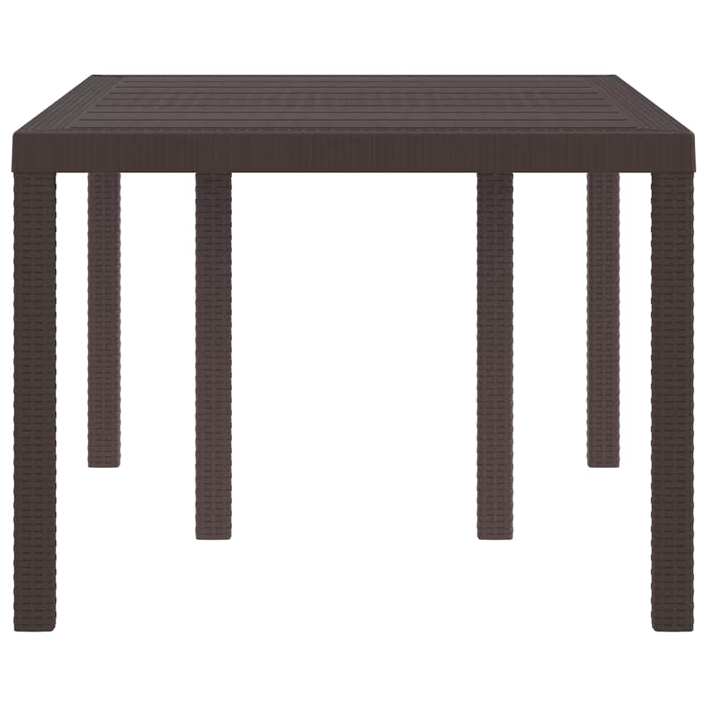 Gartentisch Braun 150 x 100 x 73 cm Poly-Rattan