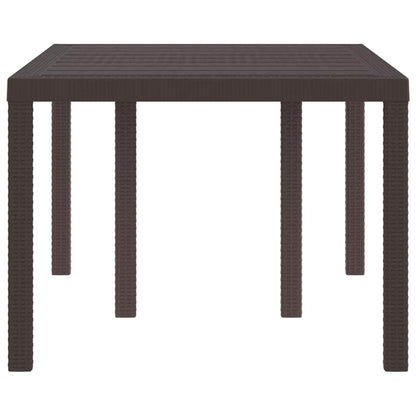 Gartentisch Braun 150 x 100 x 73 cm Poly-Rattan