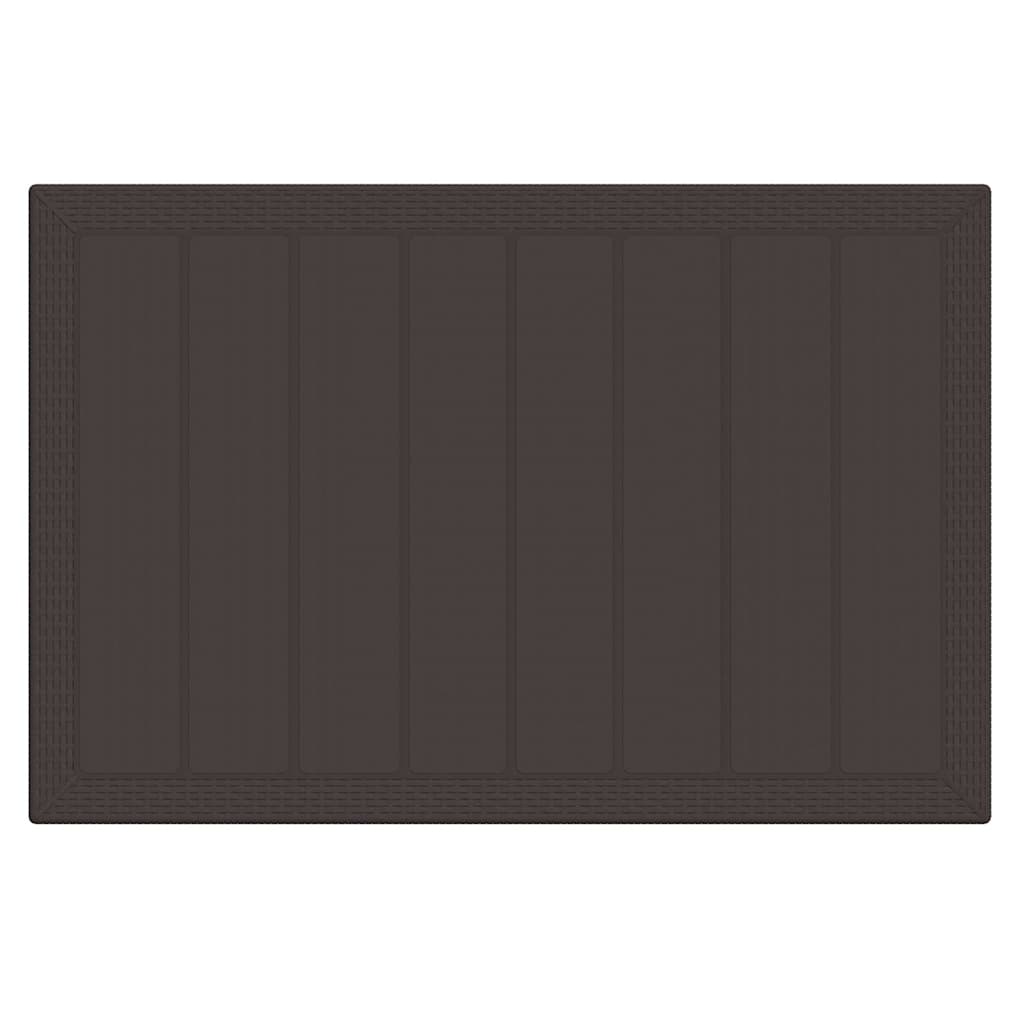 Gartentisch Braun 150 x 100 x 73 cm Poly-Rattan