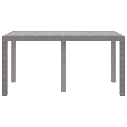 Gartentisch Hellgrau 150 x 100 x 73 cm Poly-Rattan