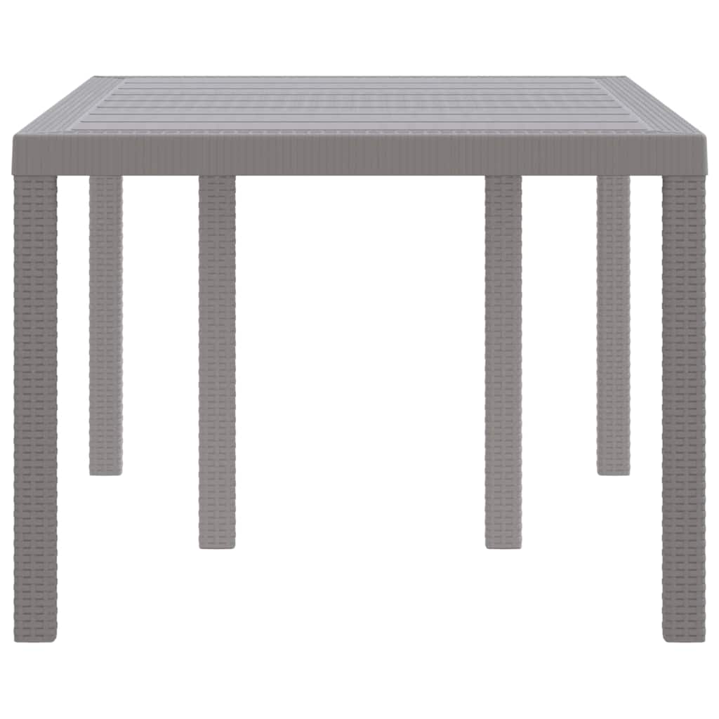 Gartentisch Hellgrau 150 x 100 x 73 cm Poly-Rattan