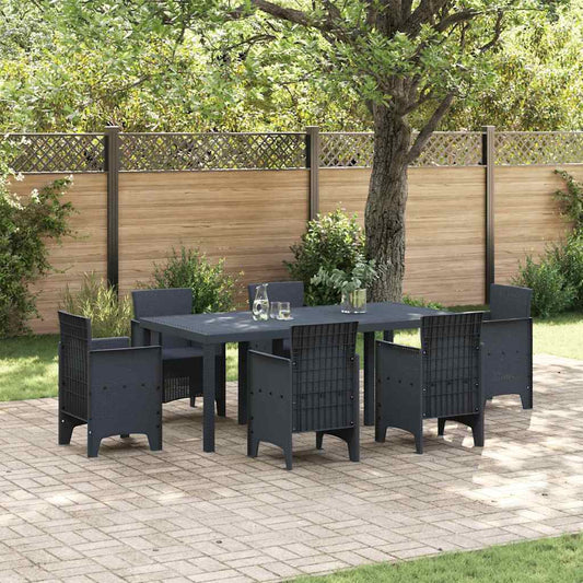 Gartentisch Anthrazit 200 x 100 x 73 cm Poly-Rattan