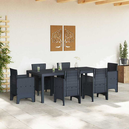 Gartentisch Anthrazit 200 x 100 x 73 cm Poly-Rattan