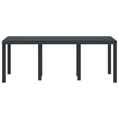 Gartentisch Anthrazit 200 x 100 x 73 cm Poly-Rattan