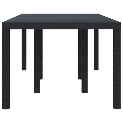 Gartentisch Anthrazit 200 x 100 x 73 cm Poly-Rattan