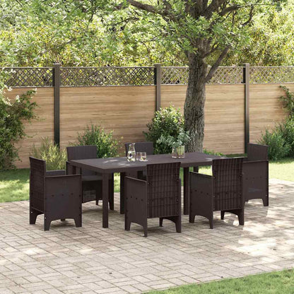Garten-Esstisch Braun 200 x 100 x 73 cm Poly-Rattan